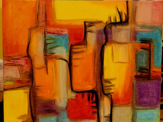 Debra's healing, Original Oil Pastel Painting by Diana Lynn