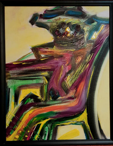 Seat At the Table, Original Oil Painting by Diana Lynn