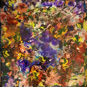 Flowerbed Peer Up, Original Acrylic Painting by Diana Lynn