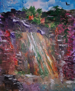 Waterfall, Original Acrylic painting by Diana Lynn