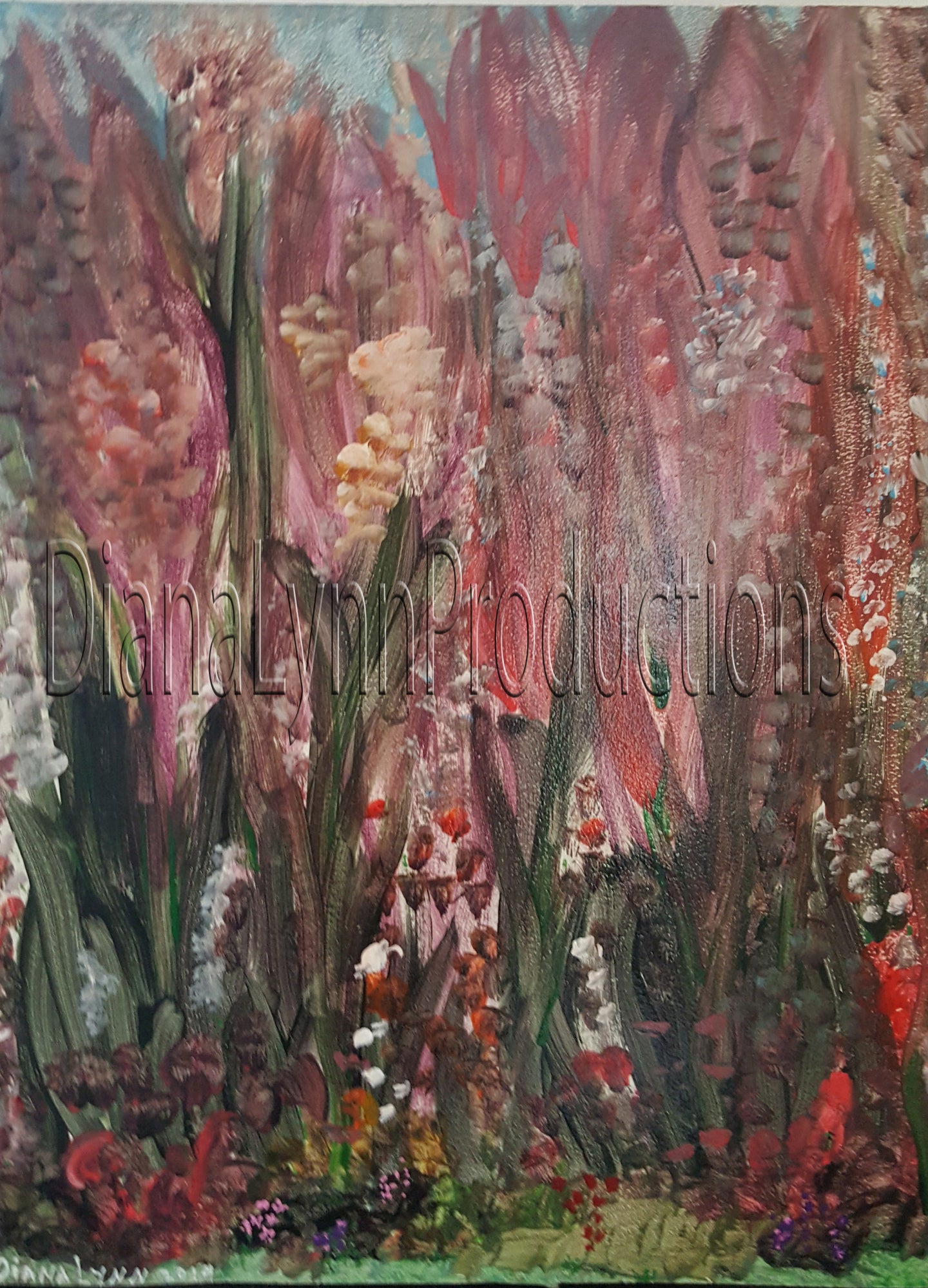 Midst of Wildflowers, Original Acrylic Painting by Diana Lynn