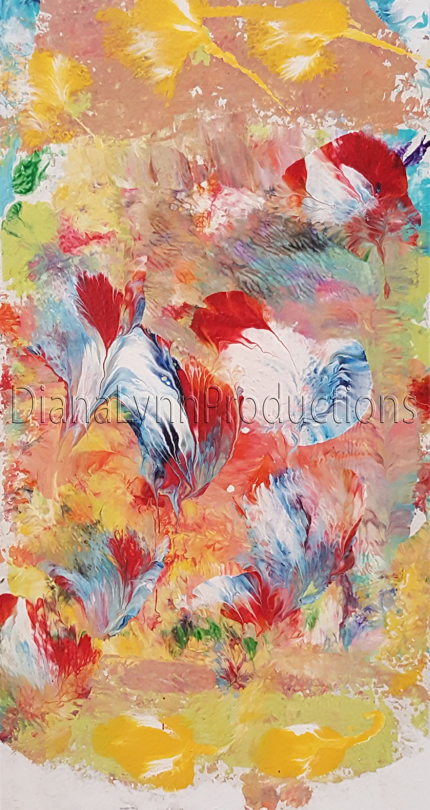 Floaters, Original Acrylic Painting by Diana Lynn