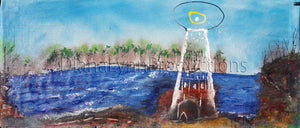 Dancing Trees See The Light, Original Acrylic Painting by Diana Lynn
