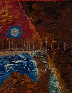 Cave's view, Original Acrylic Painting by Diana Lynn