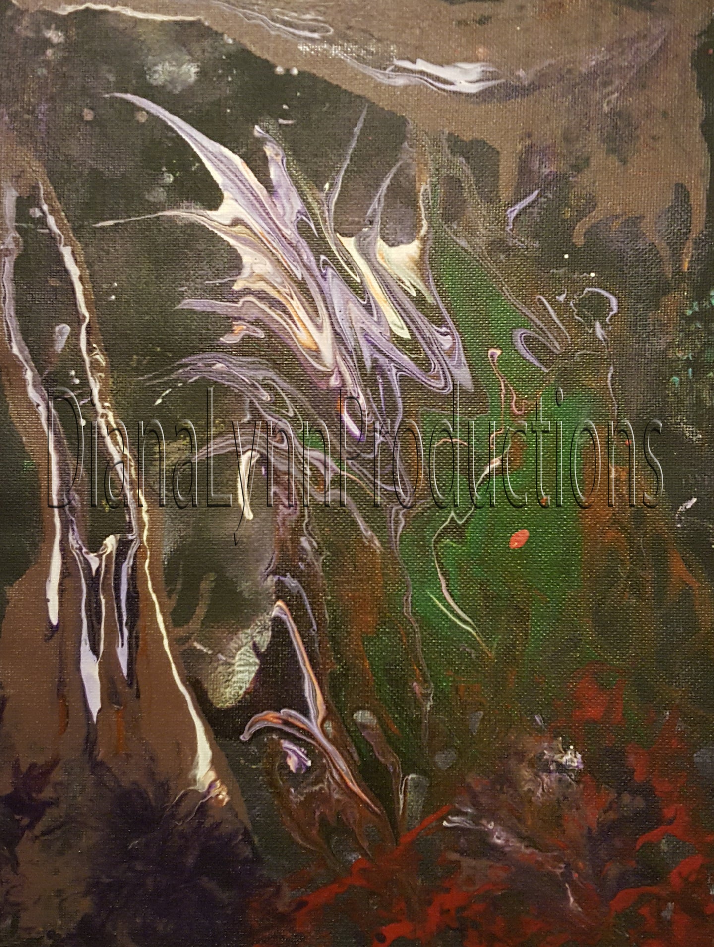 Jagged Sword at Rest, Original Acrylic Painting by Diana Lynn