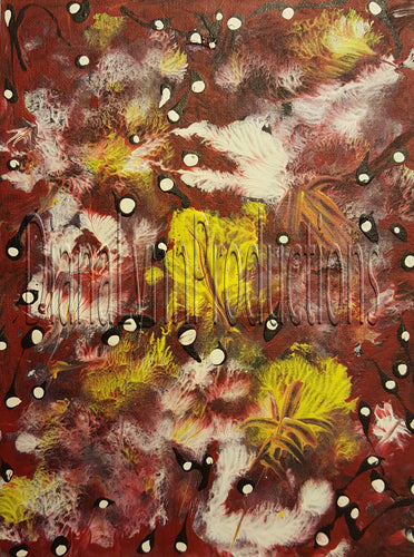 Pollen Tube Production, Original Acrylic Painting by Diana Lynn