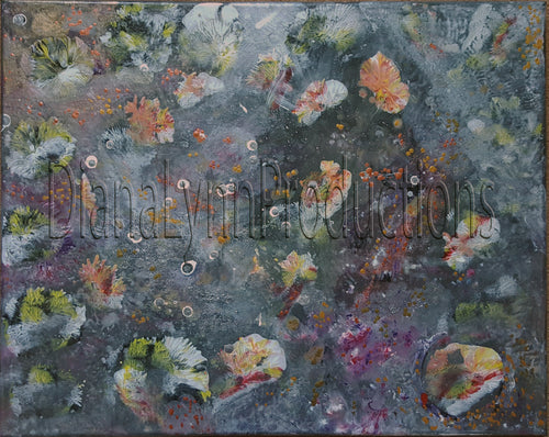 Coral Gray Matter, Original Acrylic Painting by Diana Lynn