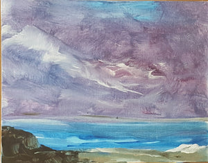 Purple Mount Clouds, Original Acrylic Painting by Diana Lynn