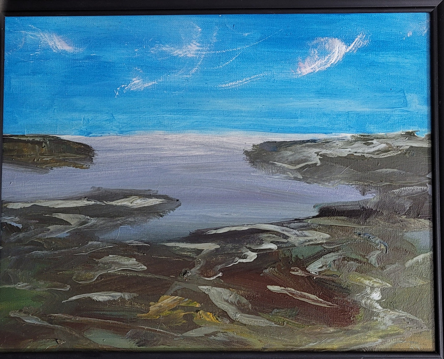 Rocks on the Shore, Original Oil Painting by Diana Lynn