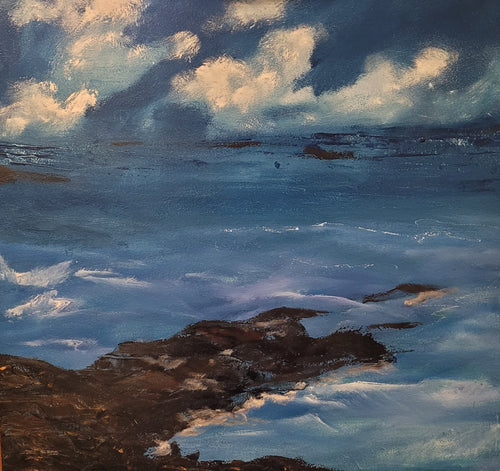 Jetty, Original Oil Painting by Diana Lynn