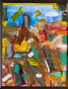 City Throughways, Original Acrylic Painting by Diana Lynn