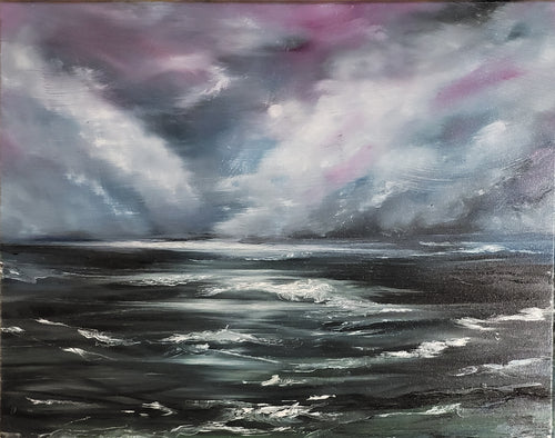 Rustled Sea, Original Oil Painting by Diana Lynn