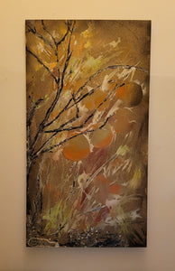 Tree In Woods, Original Mix-Media Painting by Diana Lynn