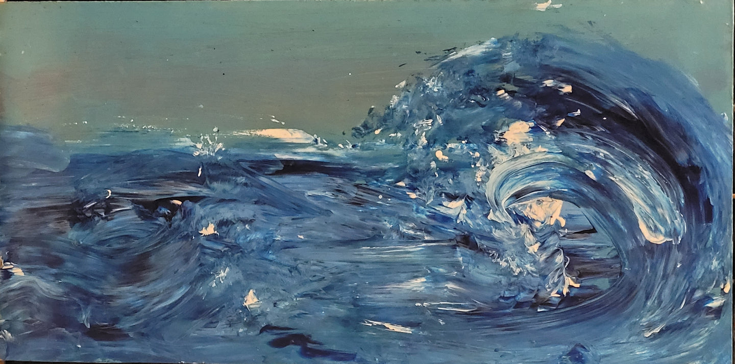 Blue Wave, Original Acrylic Painting by Diana Lynn