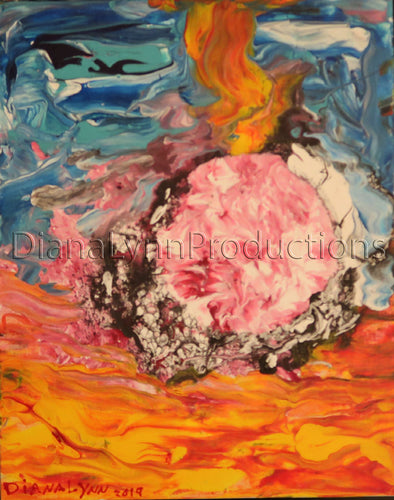 Proved Diamond Carnation, Original Acrylic Painting by Diana Lynn