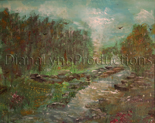 Stairway To Heaven - Ross Tribute, Original Acrylic Painting by Diana Lynn
