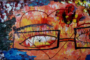 Thinking, Original Acrylic Painting by Diana Lynn