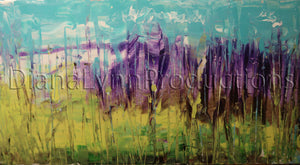 Purple Reeds, Original Acrylic Painting by Diana Lynn