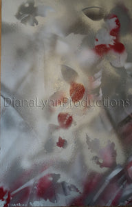 Vincent's Grey 1st of 3, Original Enamel Painting by Diana Lynn