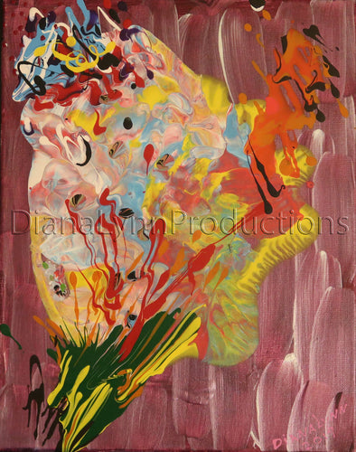 With Mauve Tulips, Original painting by Diana Lynn