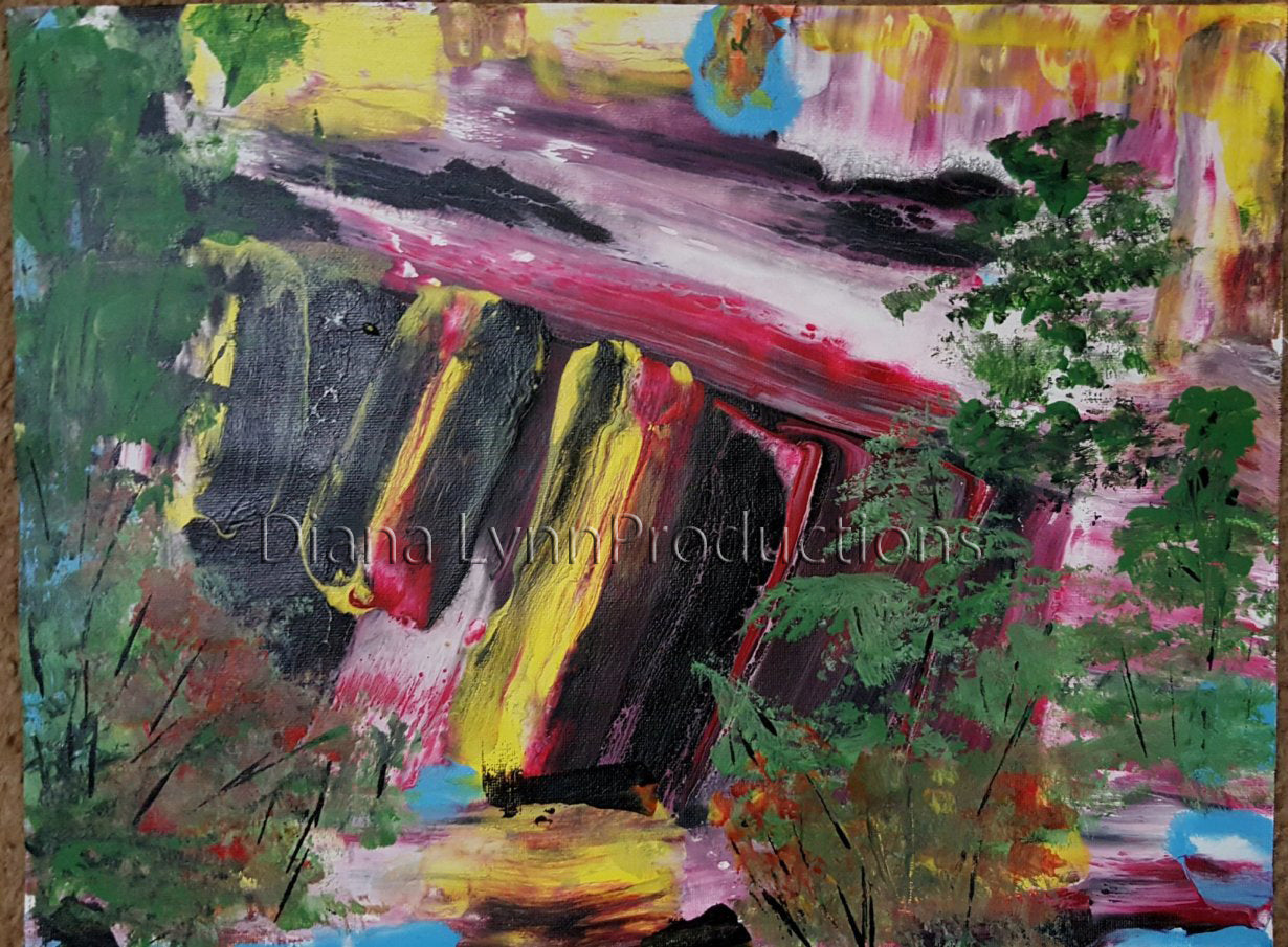 Shaft in the Woods, Original Acrylic Painting by Diana Lynn